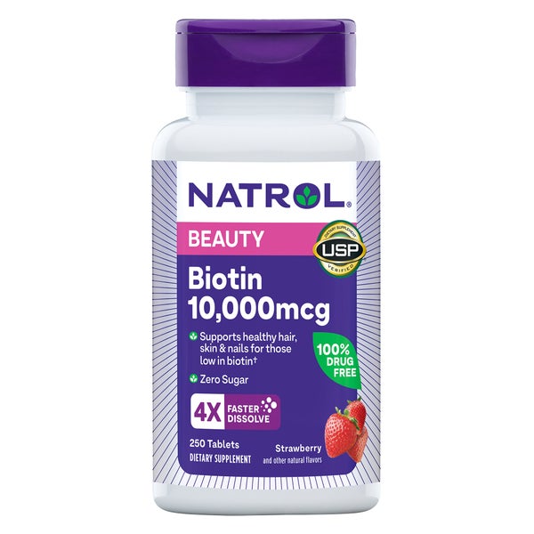 Natrol Biotin 10,000 mcg. Fast Dissolve Tablets, 250 count