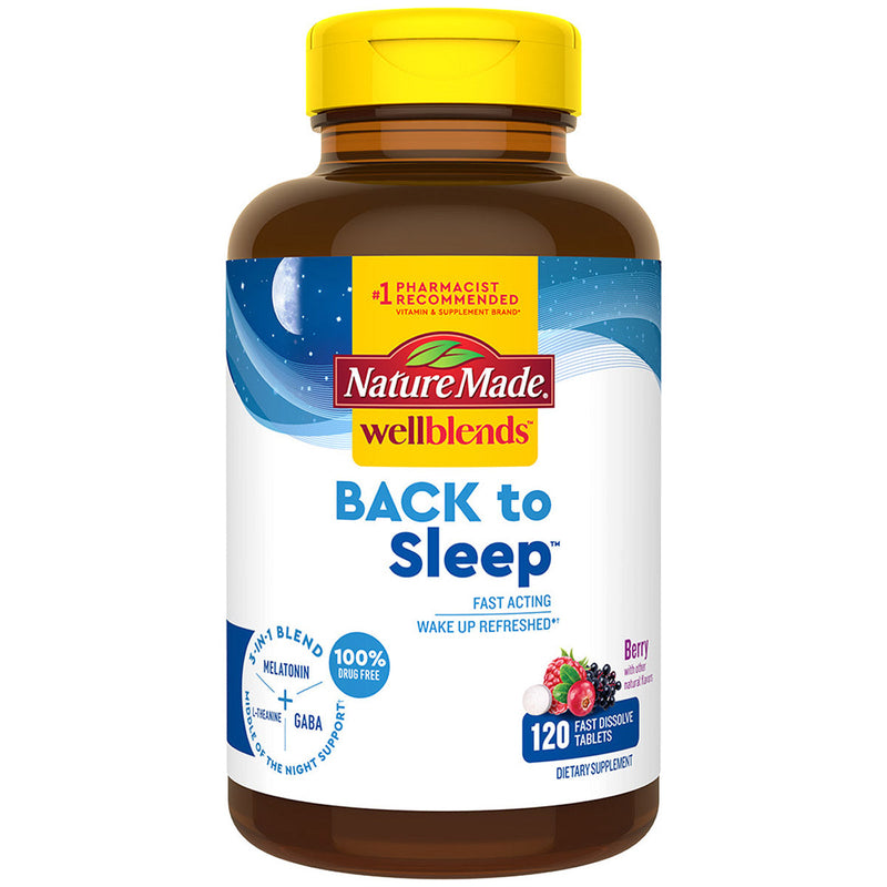 Nature Made Wellblends Back to Sleep, 120 Fast Dissolve Tablets