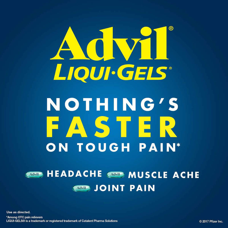 Advil Liqui-Gels Ibuprofen 200 mg., Pain Reliever/Fever Reducer 240 Capsules