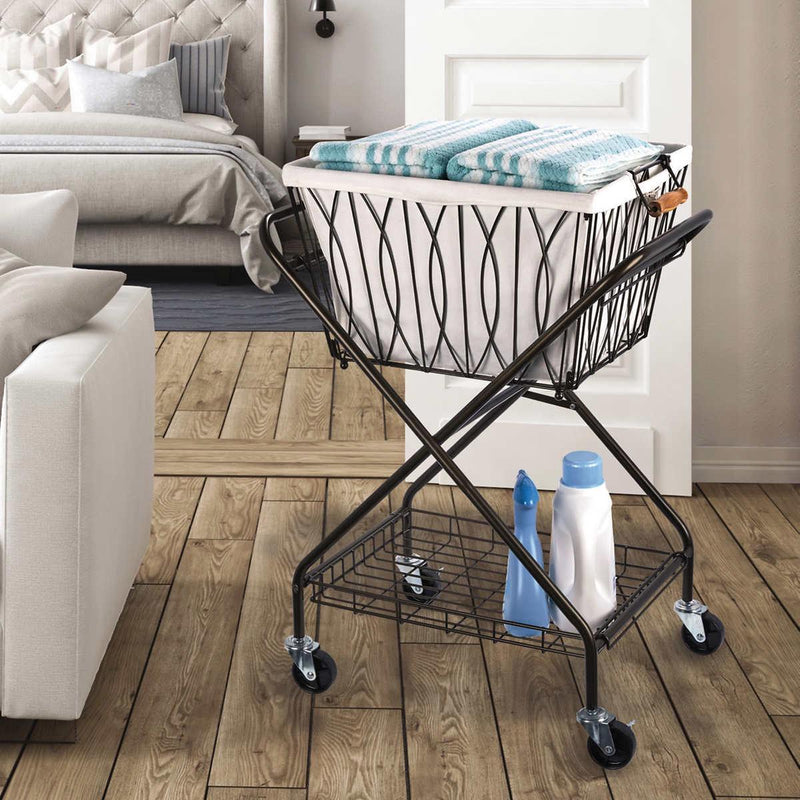 Artesa Verona Laundry Cart with Removable Basket