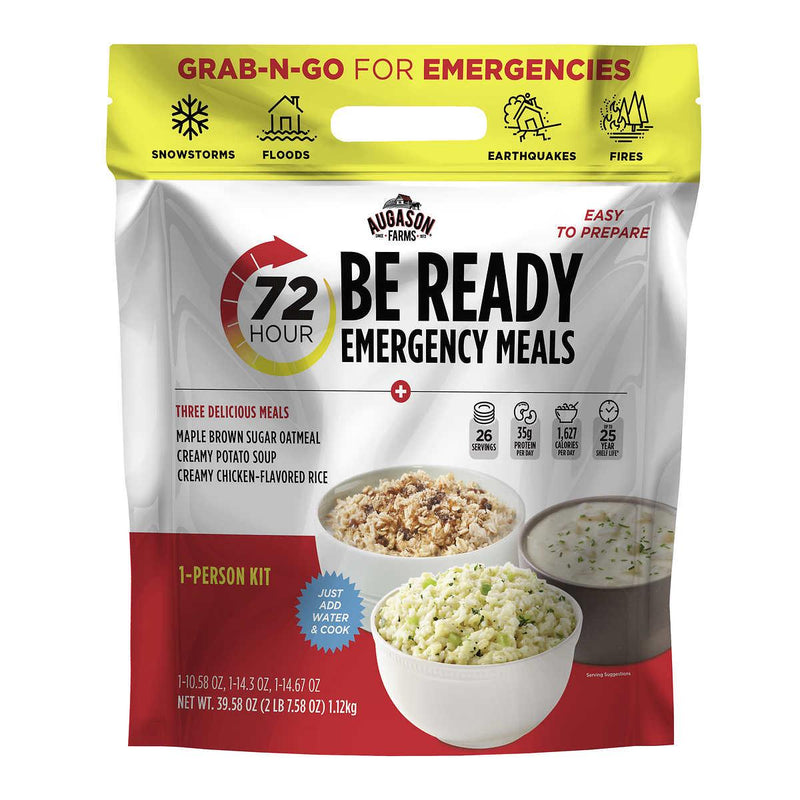 Augason Farms Deluxe 30-Day Emergency Food Supply 5-Gallon Survival Food with 72-Hour Be Ready On-The-Go Kit