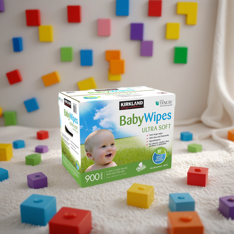 Kirkland Signature Baby Wipes Fragrance Free, 900-count