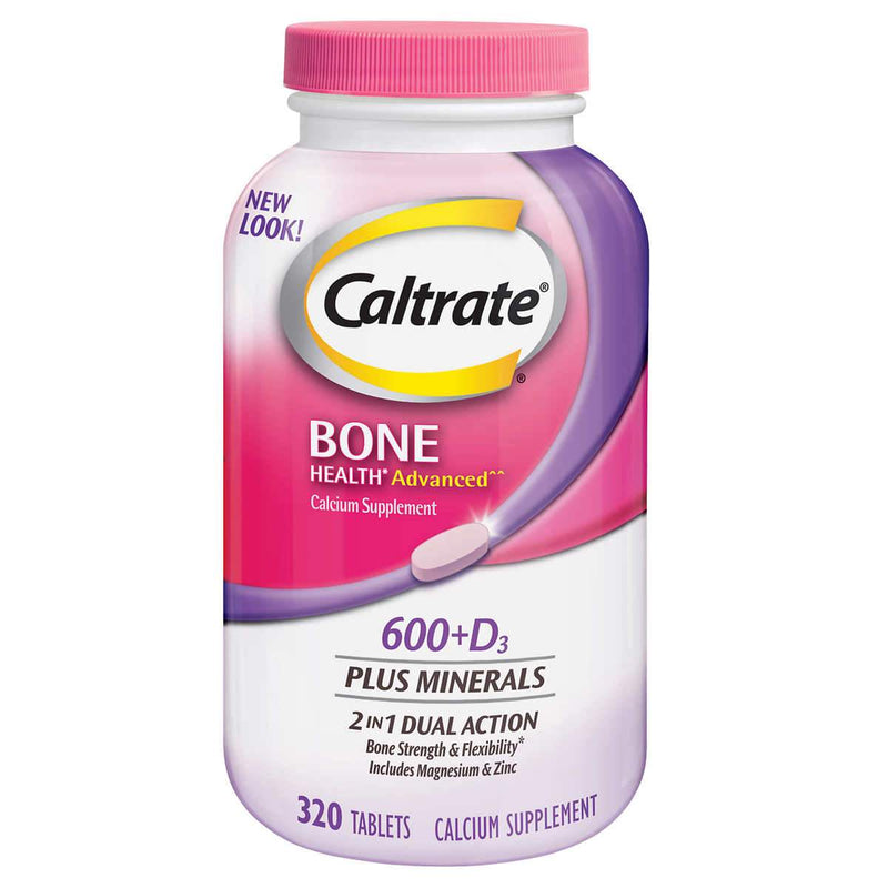 Caltrate Bone Health Advanced 600+D3 Plus Minerals, 320 Tablets