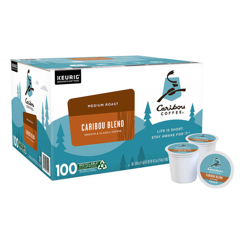 Caribou Coffee Caribou Blend K-Cup Pod, 100-count ) | Home Deliveries