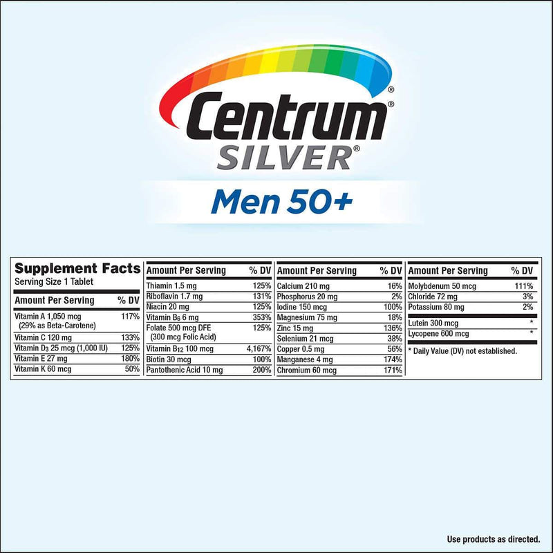 Centrum Silver Men 50+, 275 Tablets