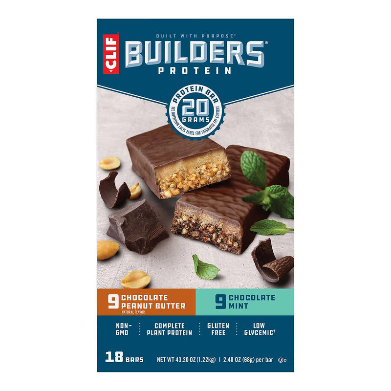 Clif Builder's Protein Bar, Variety Pack, 2.40 oz, 18-count ) | Home Deliveries