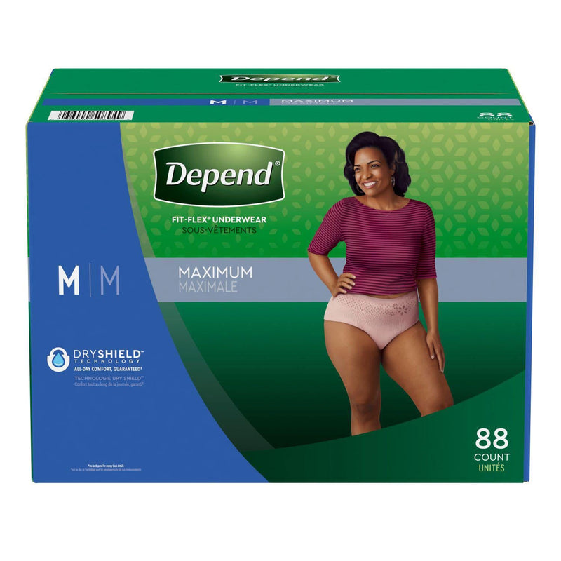 Depend Fit-Flex Incontinence and Postpartum Underwear for Women (Choose Your Size)