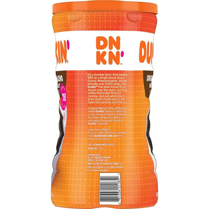 Dunkin' Donuts Original Blend Ground Coffee, Medium Roast (45 oz.) ) | Home Deliveries