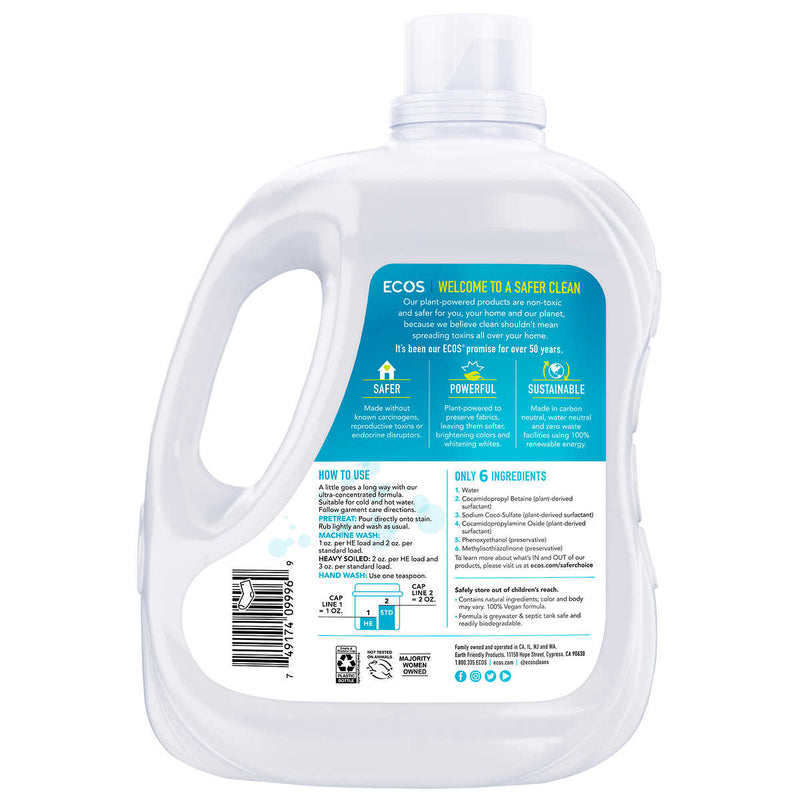 ECOS HE Liquid Laundry Detergent, Free and Clear, 210 loads, 210 fl oz, 2-count ) | Home Deliveries