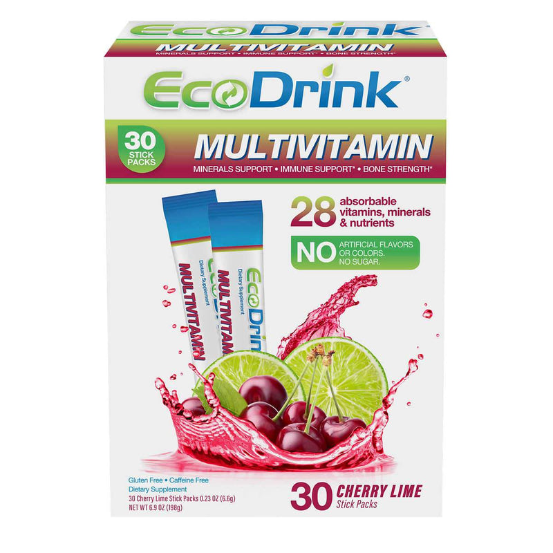 EcoDrink Complete Multivitamin Drink Mix, 30 Packets - Home Deliveries