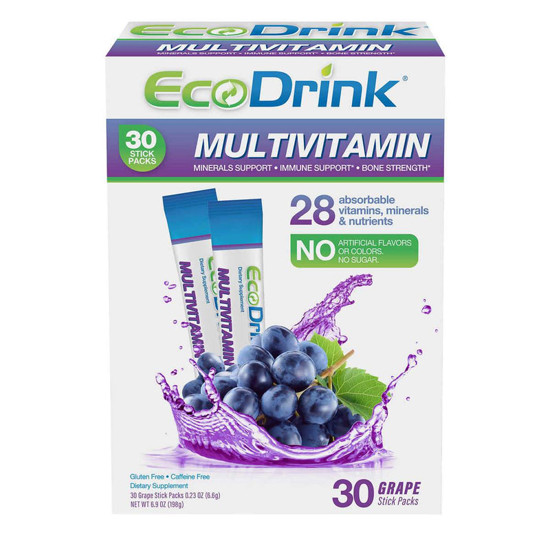 EcoDrink Complete Multivitamin Drink Mix, 30 Packets - Home Deliveries