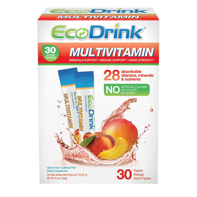 EcoDrink Complete Multivitamin Drink Mix, 30 Packets - Home Deliveries