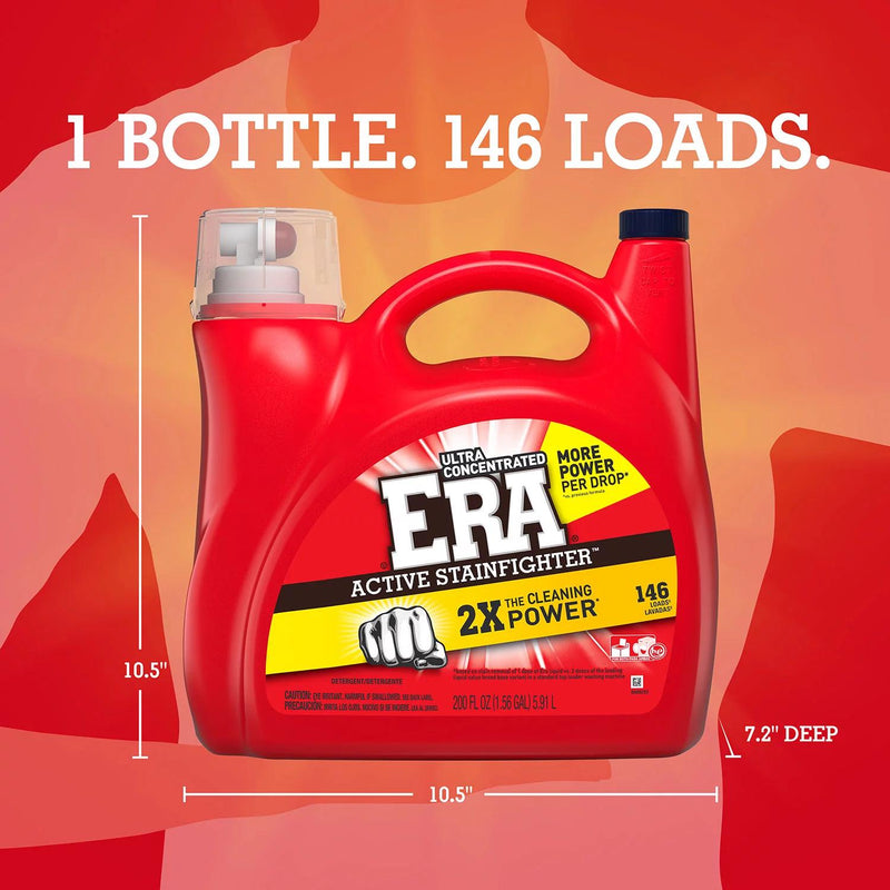 Era Active Stainfighter Ultra Concentrated Liquid Laundry Detergent (200 oz., 146 loads)