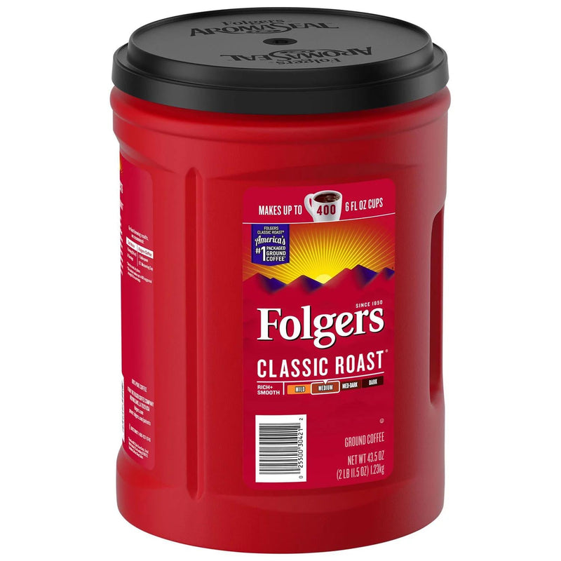 Folgers Classic Roast Ground Coffee (43.5 oz.) ) | Home Deliveries