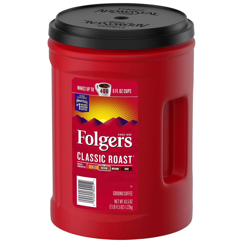 Folgers Classic Roast Ground Coffee (43.5 oz.) ) | Home Deliveries