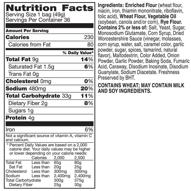 Gardetto's Snack Mix, Original, 1.75 oz, 42-count