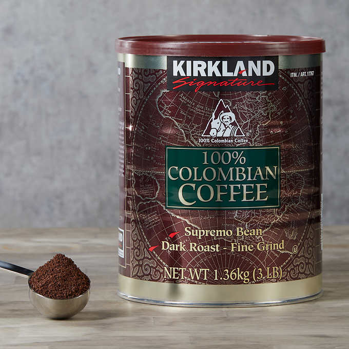 Kirkland Signature 100% Colombian Coffee, Dark Roast, 3 lbs