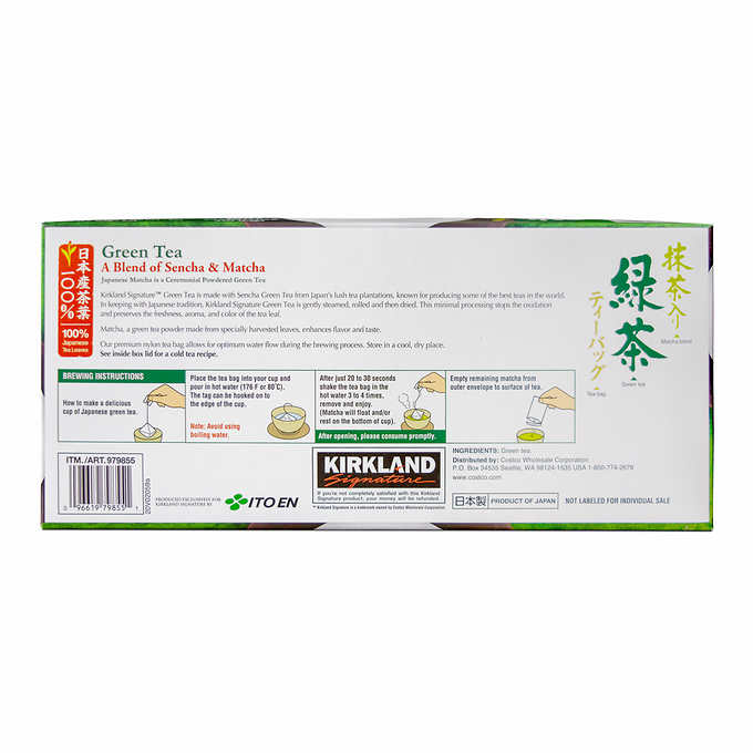 Kirkland Signature Green Tea Bags, 1.5 g, 100-count