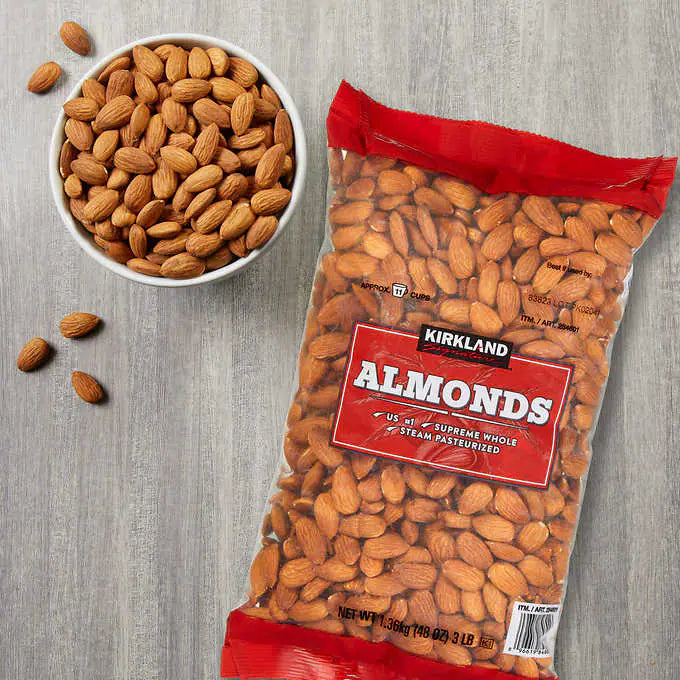 Kirkland Signature Supreme Whole Almonds, 3 lbs