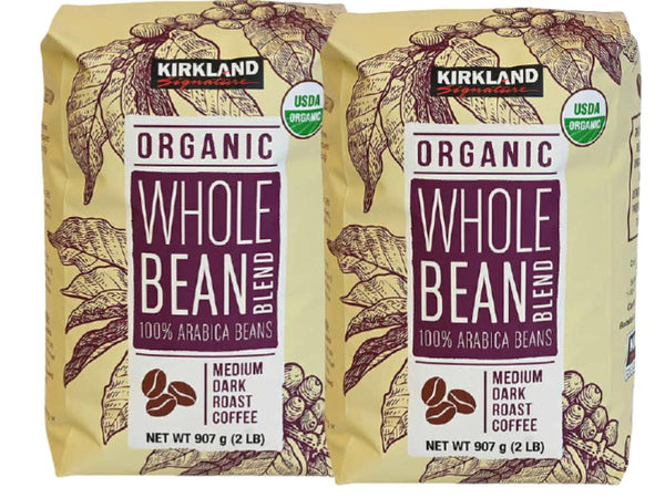 Kirkland Signature USDA Organic Whole Bean Blend 2 lb, 2-pack ) | Home Deliveries