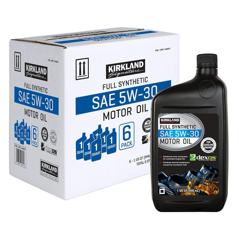 Kirkland Signature 5W-30 Full Synthetic Motor Oil 1-Quart, 12-Bottles