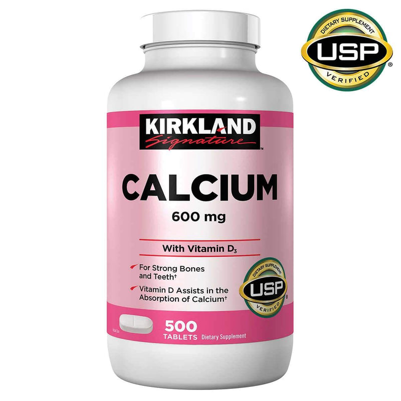 Kirkland Signature Calcium 600 mg. with Vitamin D3, 500 Tablets