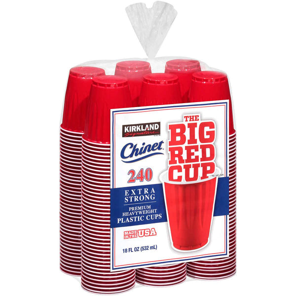 Kirkland Signature Chinet 18 oz Plastic Cup, Red, 240-count ) | Home Deliveries