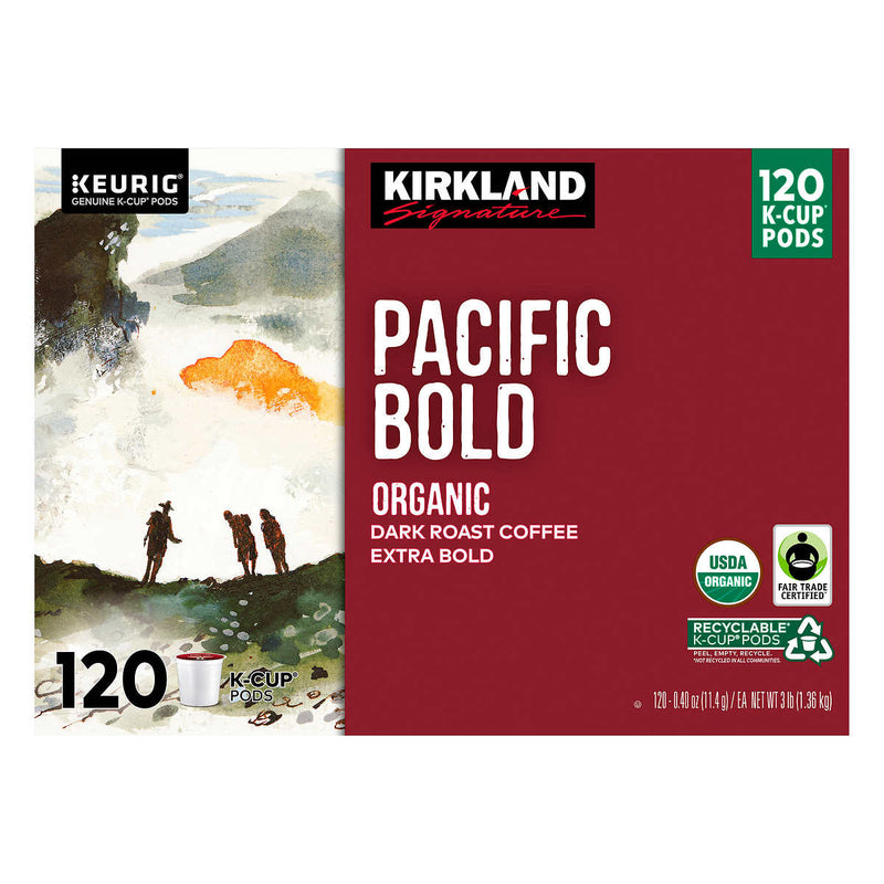 Kirkland Signature Coffee Organic Pacific Bold K-Cup Pod, 120-count ) | Home Deliveries