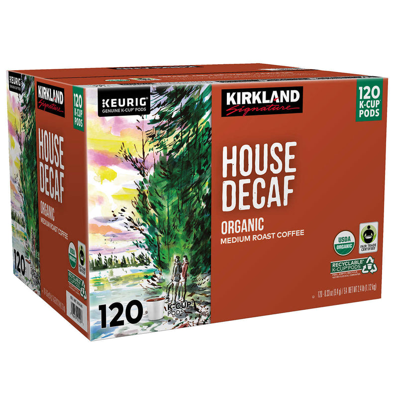 Kirkland Signature Coffee Organic House Decaf K-Cup Pod, 120-count ) | Home Deliveries