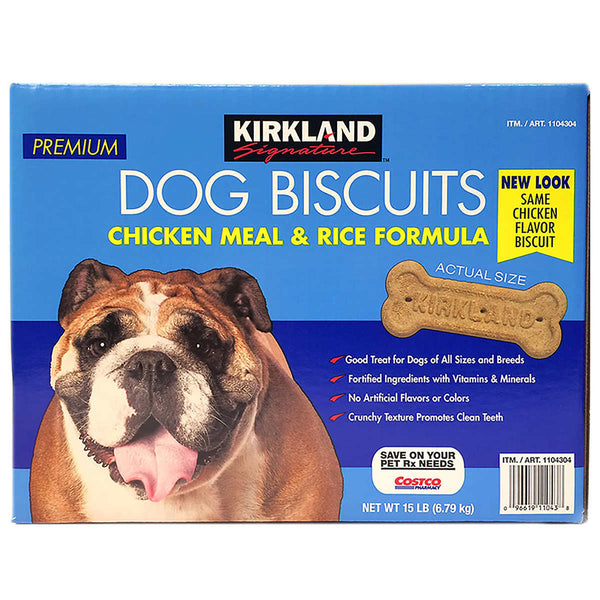 Kirkland Signature Chicken Meal and Rice Formula Dog Biscuits, 15 lbs