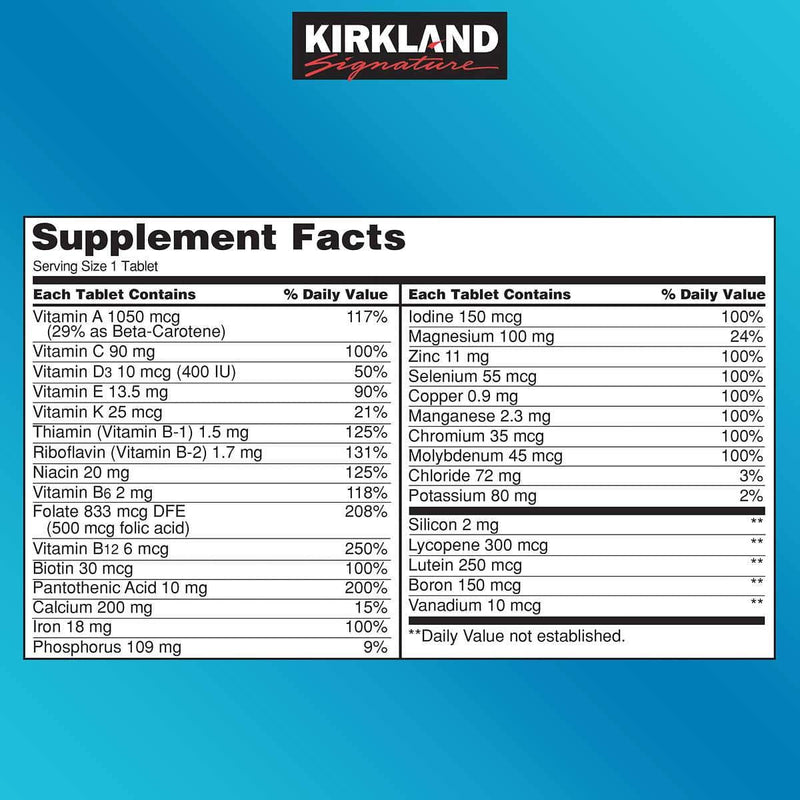 Kirkland Signature Daily Multi 500 Tablets