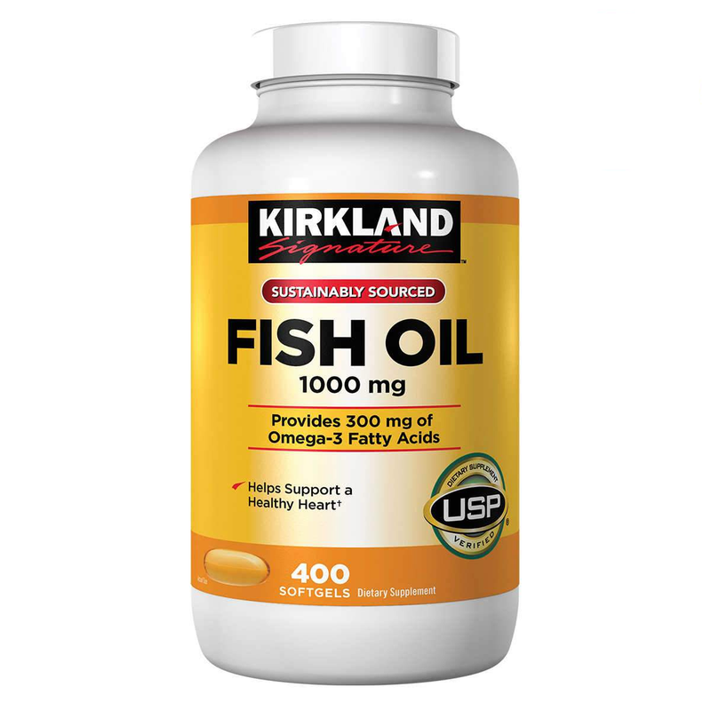 Kirkland Signature Fish Oil 1000 mg., 400 Softgels