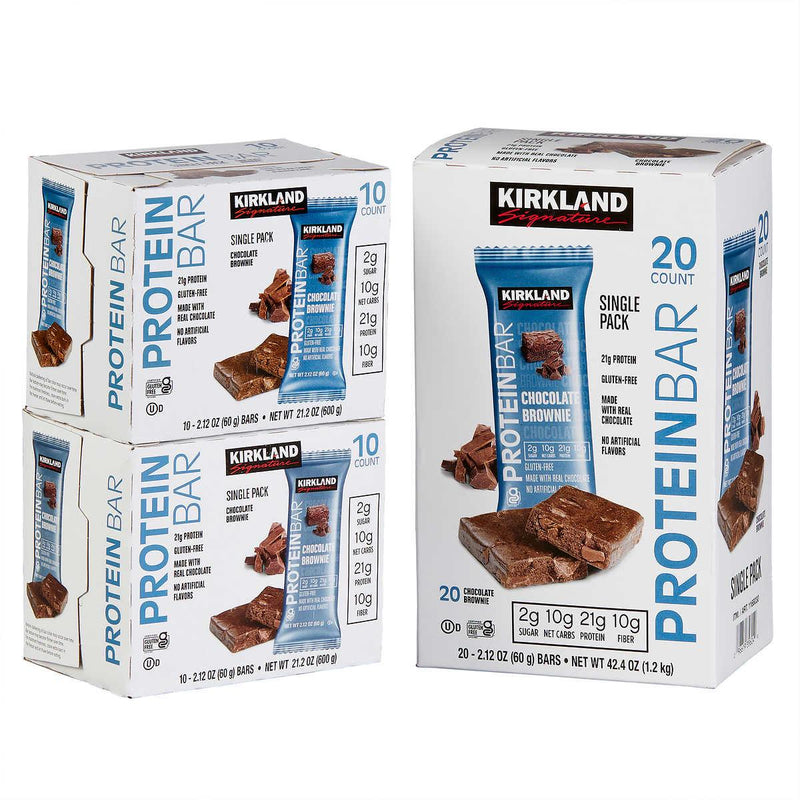 Kirkland Signature Protein Bars Chocolate Brownie 2.12 oz, 20-count