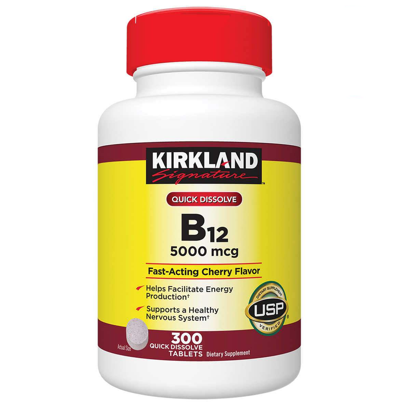 Kirkland Signature Quick Dissolve B-12 5000 mcg., 300 Tablets