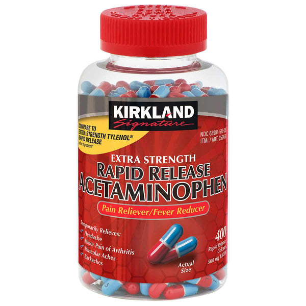 Kirkland Signature Rapid Release Acetaminophen 500 mg., 400 Gelcaps - Home Deliveries