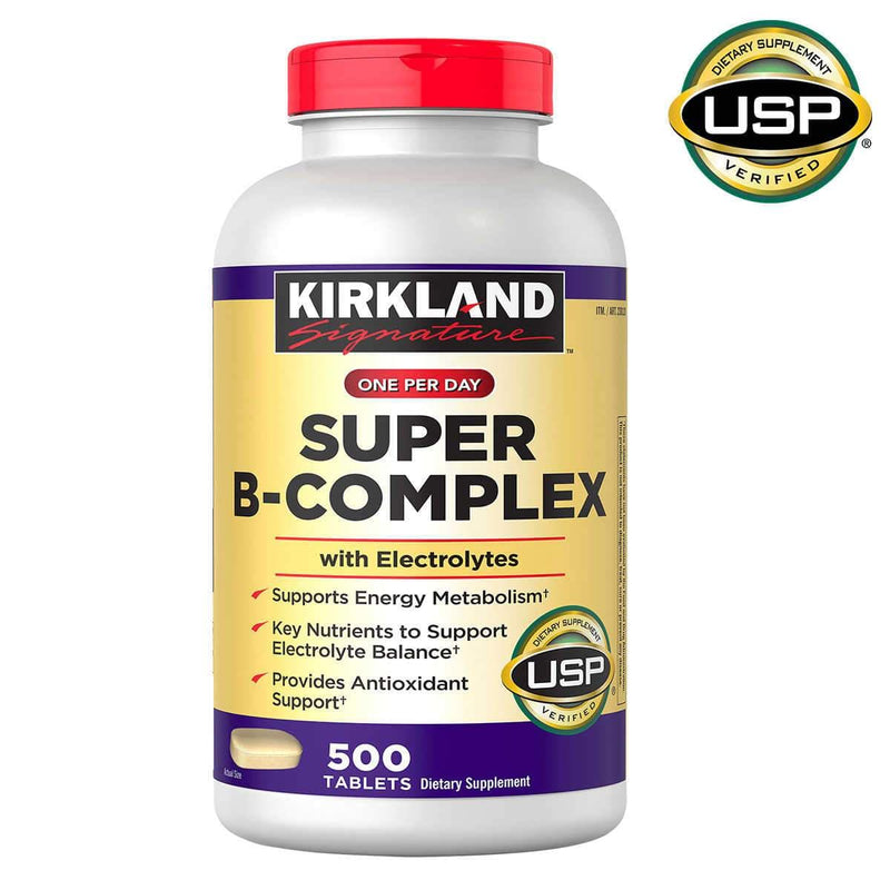 Kirkland Signature Super B-Complex with Electrolytes, 500 Tablets