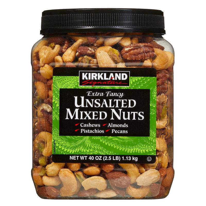 Kirkland Signature Unsalted Mixed Nuts, 2.5 lbs ) | Home Deliveries