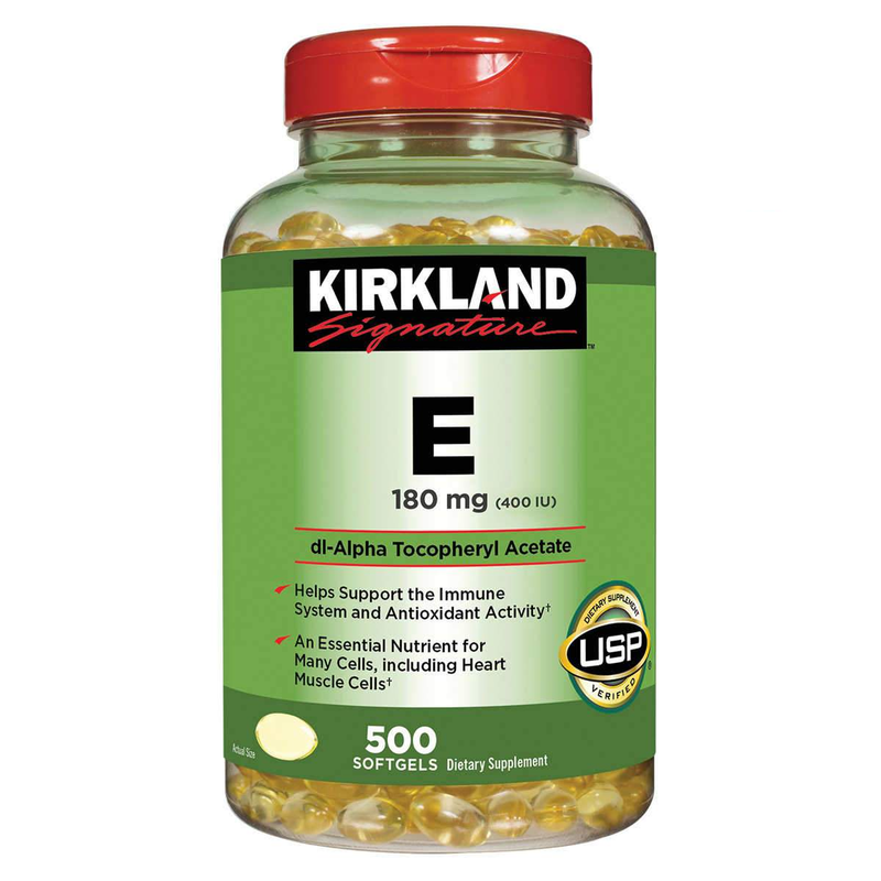 Kirkland Signature Vitamin E 180 mg., 500 Softgels