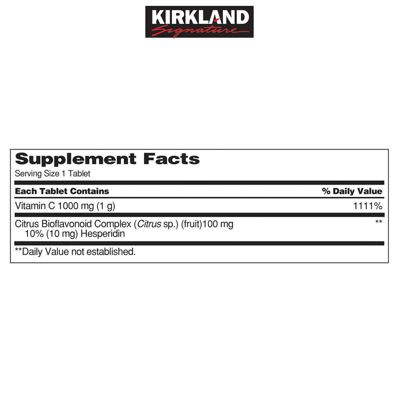 Kirkland Signature Vitamin C 1000 mg., 500 Tablets ) | Home Deliveries