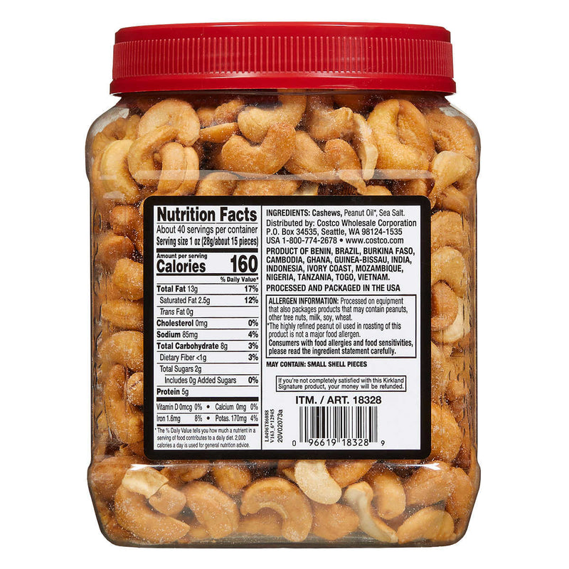 Kirkland Signature Whole Fancy Cashews, 2.5 lbs ) | Home Deliveries