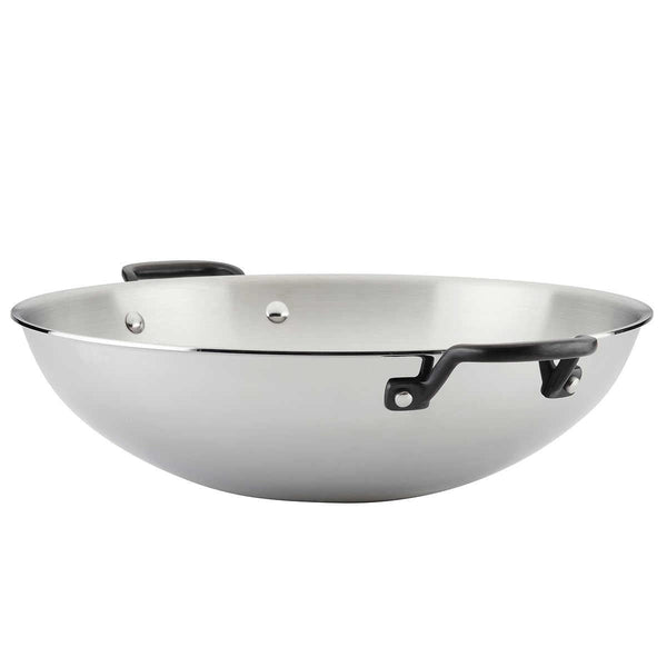 KitchenAid 5-Ply Clad 15 inch Stainless Steel Wok ) | Home Deliveries