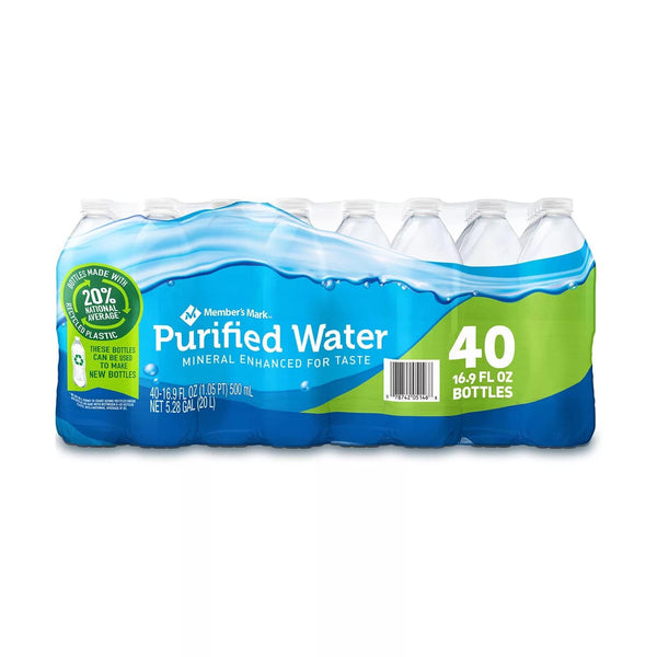 Member's Mark Purified Water (16.9 fl. oz., 40 pk.)