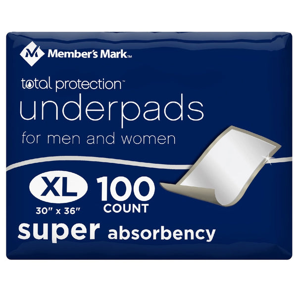Member's Mark Total Protection Underpad, 30 x 36 (100 count)
