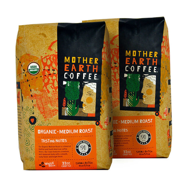 Mother Earth Organic Medium Roast Coffee 2 lb, 2-pack ) | Home Deliveries