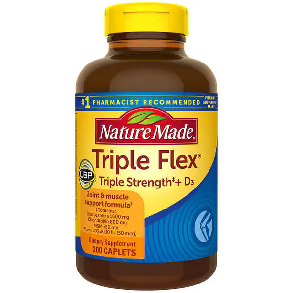 Nature Made TripleFlex Triple Strength + D3, 200 Caplets