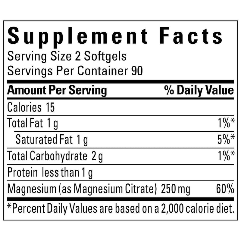 Nature Made Magnesium Citrate 250 mg., 180 Softgels - Home Deliveries