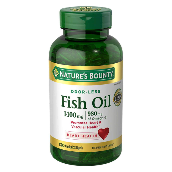 Nature's Bounty Fish Oil 1400 mg., 130 Coated Softgels