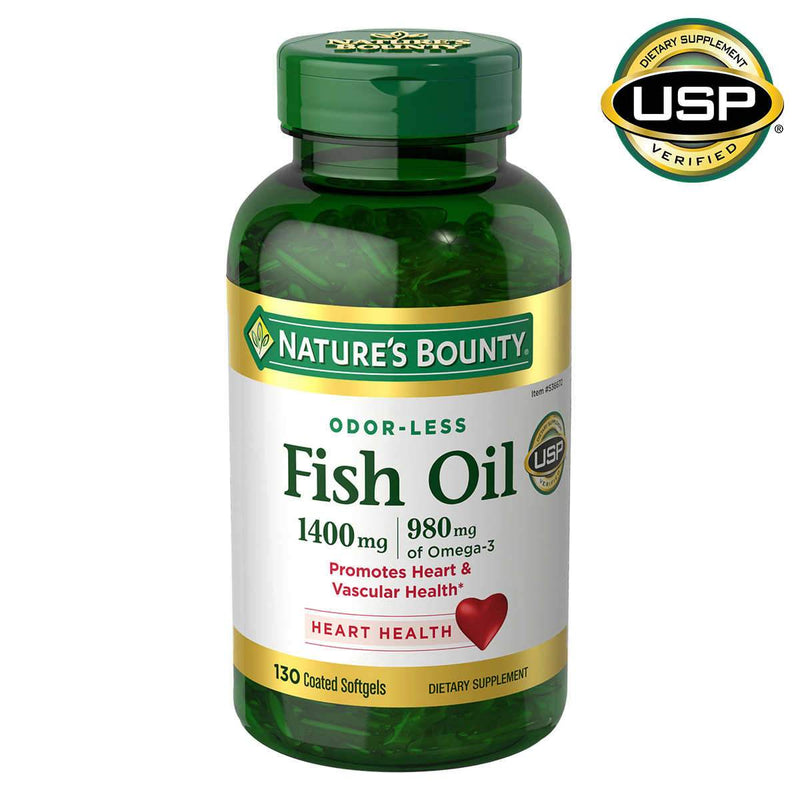 Nature's Bounty Fish Oil 1400 mg., 130 Coated Softgels