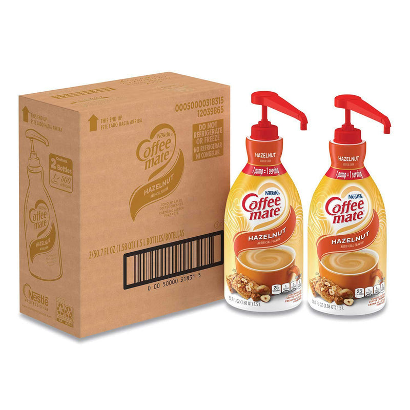 Nestle Coffee-mate Liquid Coffee Creamer with Pump, Hazelnut (2 pk.)