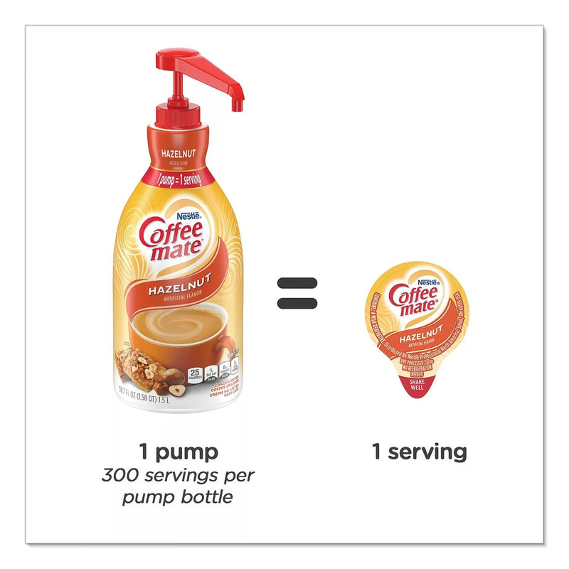 Nestle Coffee-mate Liquid Coffee Creamer with Pump, Hazelnut (2 pk.)